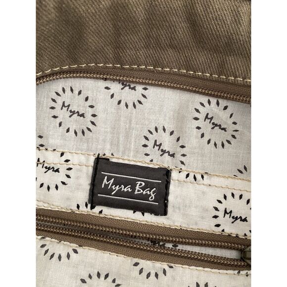 Myra Bag Multicolored Braided Brown Leather Tote EUC - Picture 4 of 5